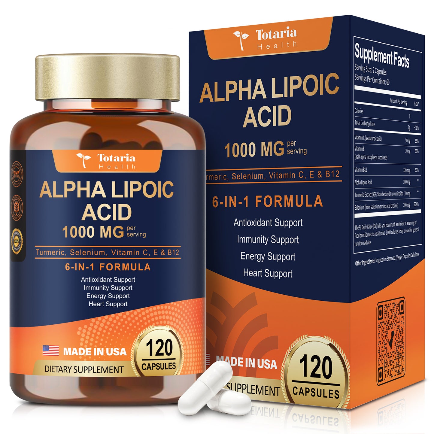 Alpha Lipoic Acid 1000mg (ALA) – Antioxidant & Nerve Support