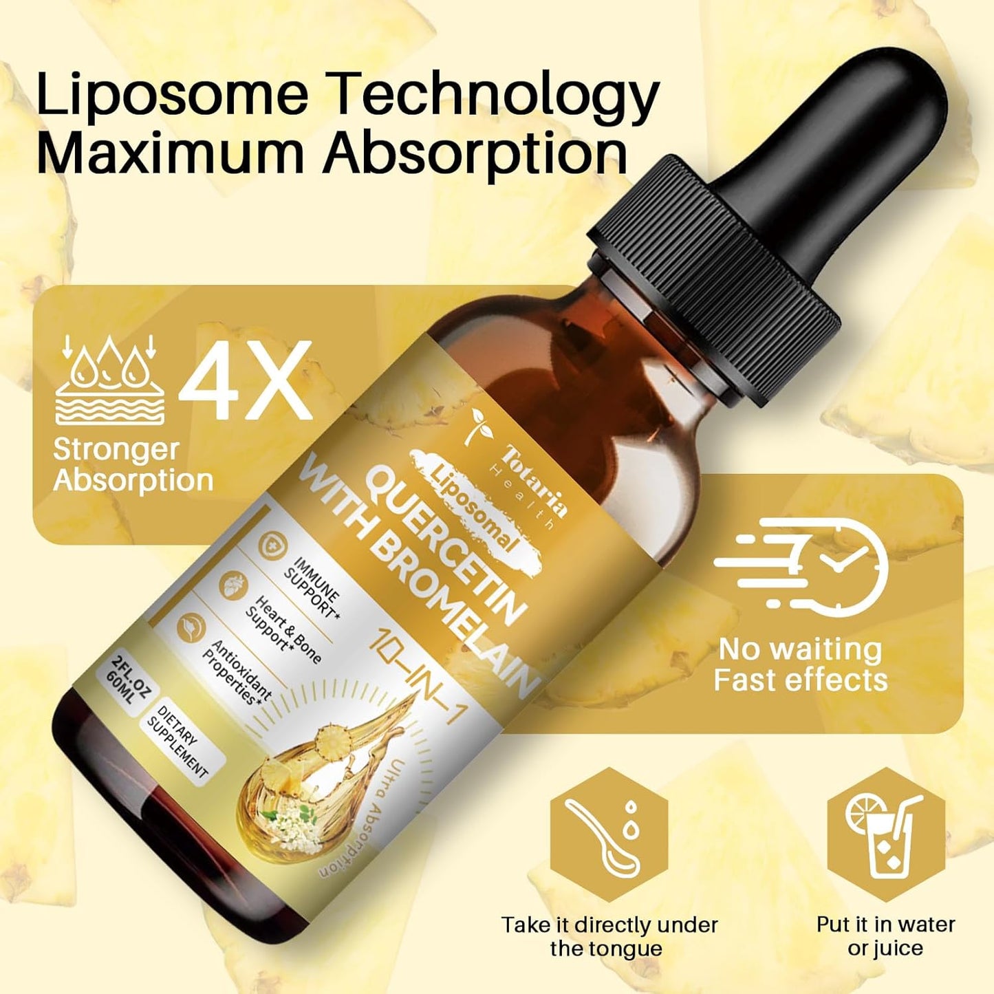 Liposomal Quercetin 1000mg with Bromelain & Elderberry Drops
