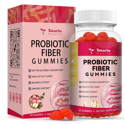 9-in-1 Probiotic Fiber Gummies 16g – Psyllium & ACV (Adults & Teens)