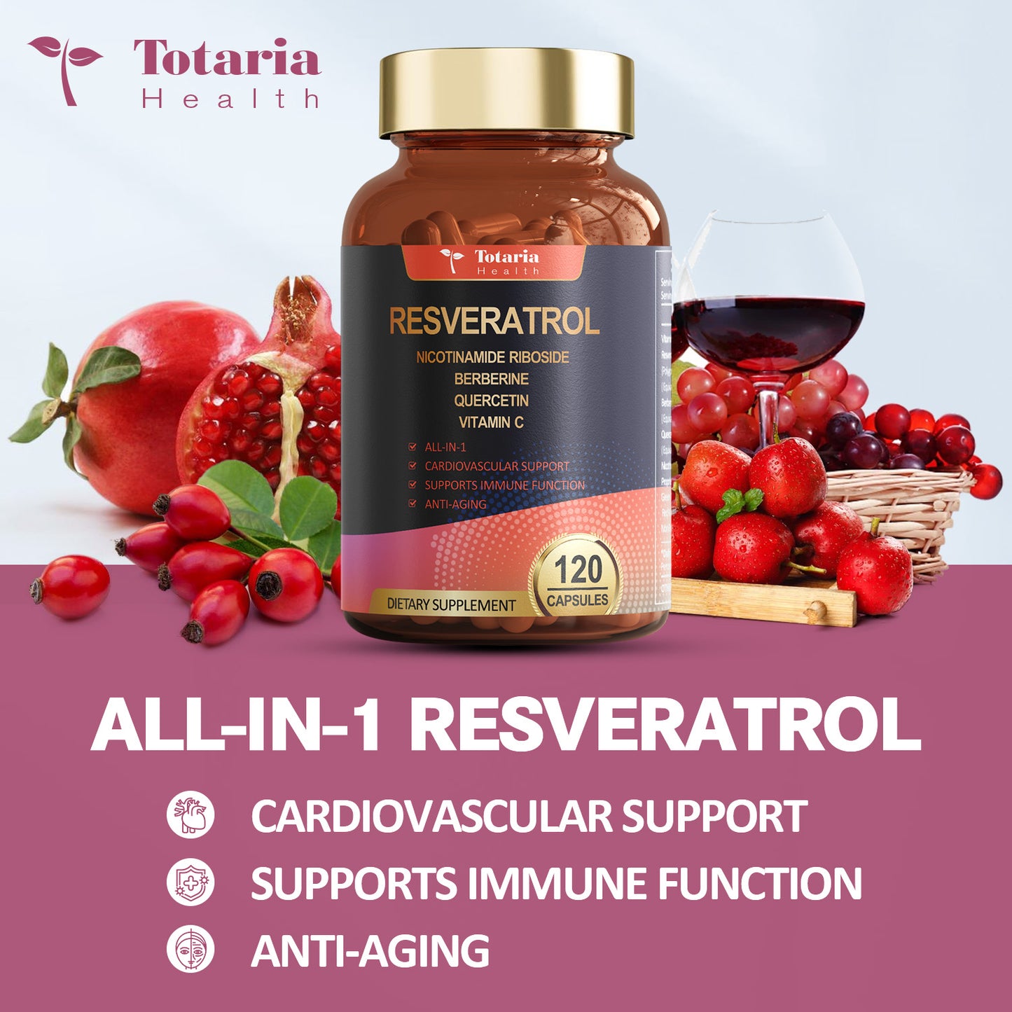 Resveratrol 8000mg with Berberine, Quercetin & Green Tea
