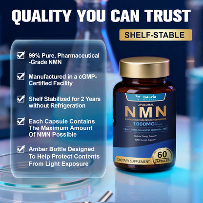 Liposomal NMN 1000mg – 14-in-1 with Resveratrol & CoQ10