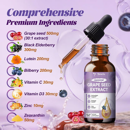 Grape Seed Extract Drops – 95% Polyphenols Antioxidant