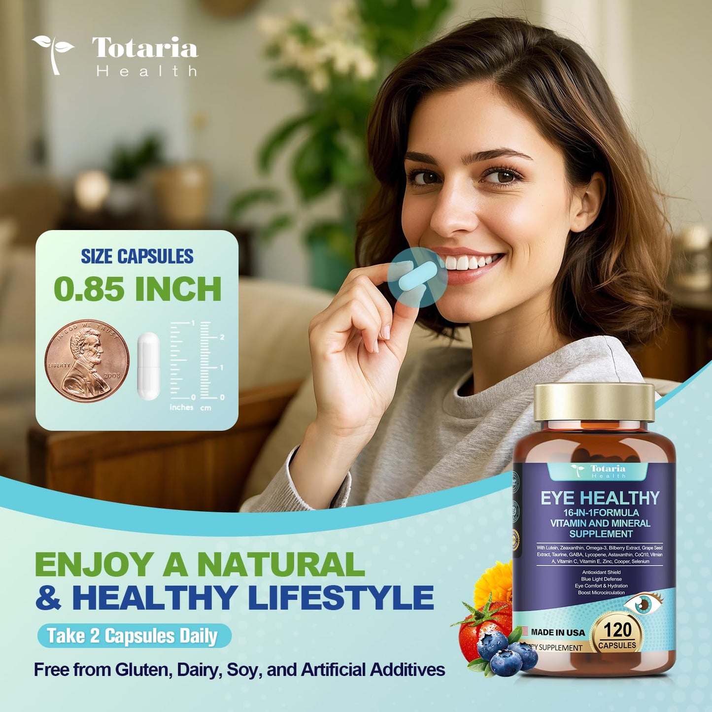 Eye Vitamins AREDS 2 with Lutein, Zeaxanthin & Omega-3