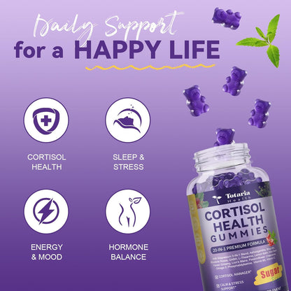 20-in-1 Cortisol Gummies with Ashwagandha & Rhodiola