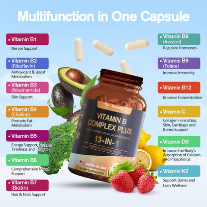 13-in-1 Vitamin B Complex – Energy, Nerve & Immune Support