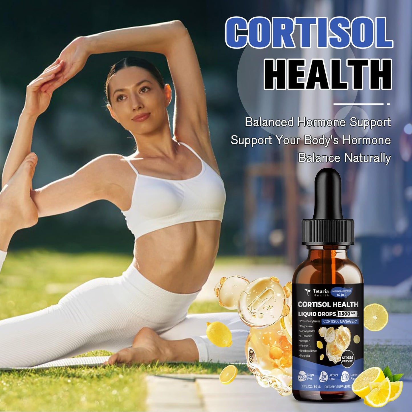Cortisol Support Liquid Drops with Ashwagandha & Rhodiola