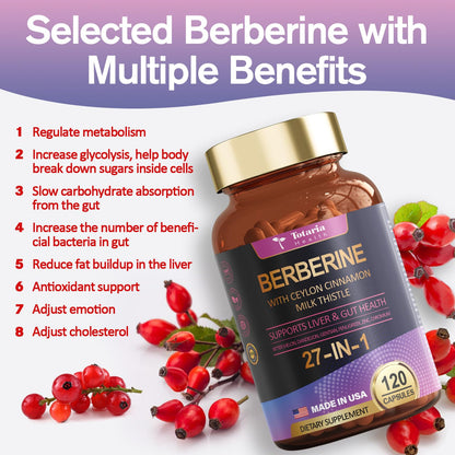 27-in-1 Berberine 6000mg with Ceylon Cinnamon & Milk Thistle